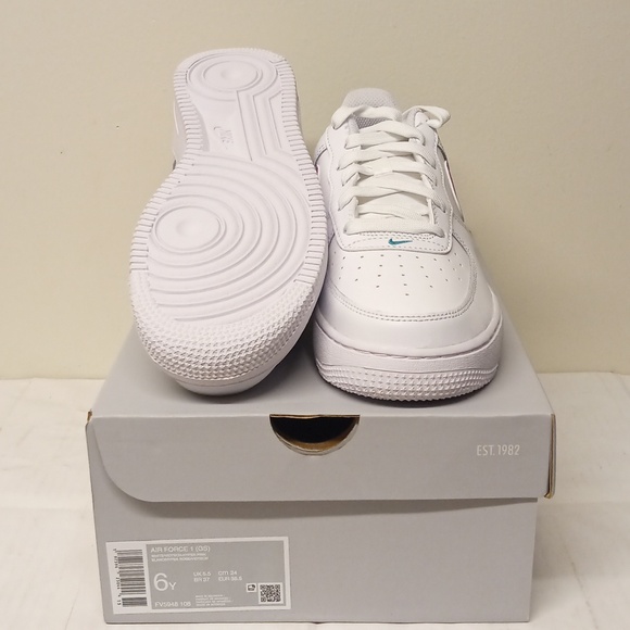 Nike Air Force 1 /White-Hyper Pink-Aquamarine-Viotech/ 6Y=7.5W /FV5948-108 - Picture 10 of 15